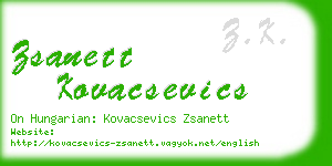 zsanett kovacsevics business card